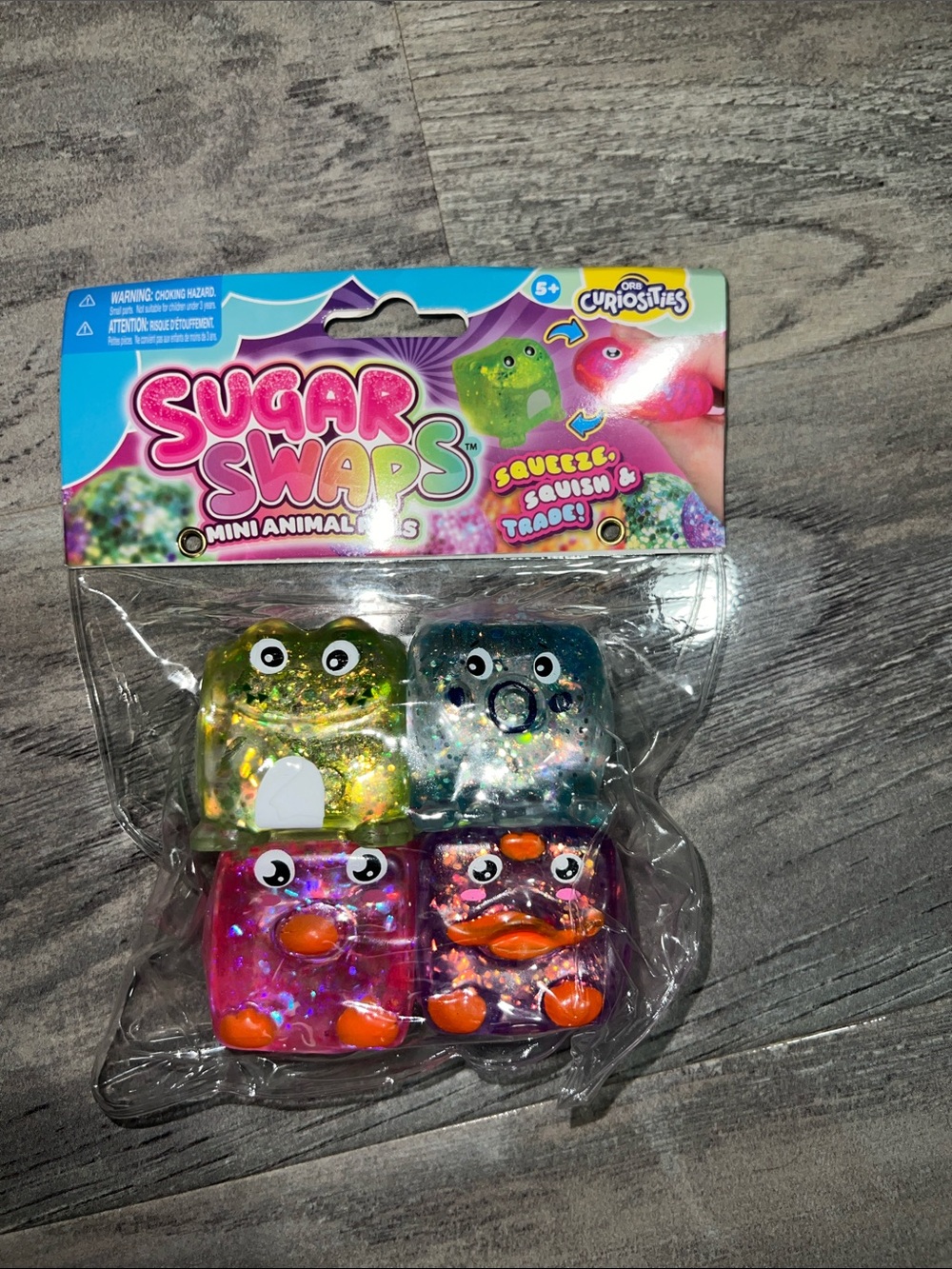 Sugar Swaps - Mini Animal Squishy Pack - Pink, Green, Blue, Purple